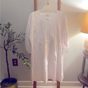 Matilda Jane XXL dress New With Tags in white with eyelet sleeves